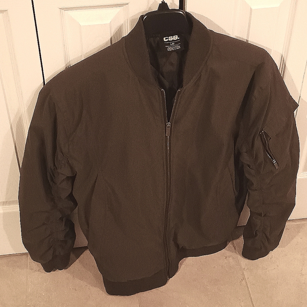 Mens Hunter Green CSG Bomber Jacket size Large